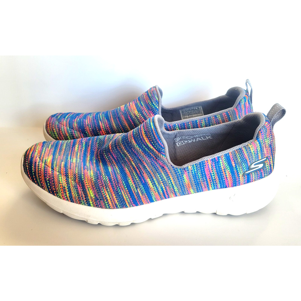 Skechers Women’s GOwalk Goga Max Slip-On Shoes Multi Color Mesh Size 9.5